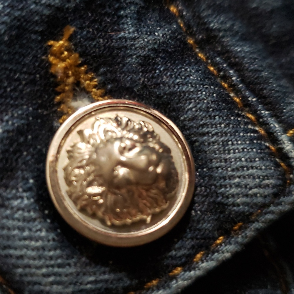 Versace Jeans Couture Regular Fit 5 Pocket Dark Wash Blue Denim Waist 34 EUC